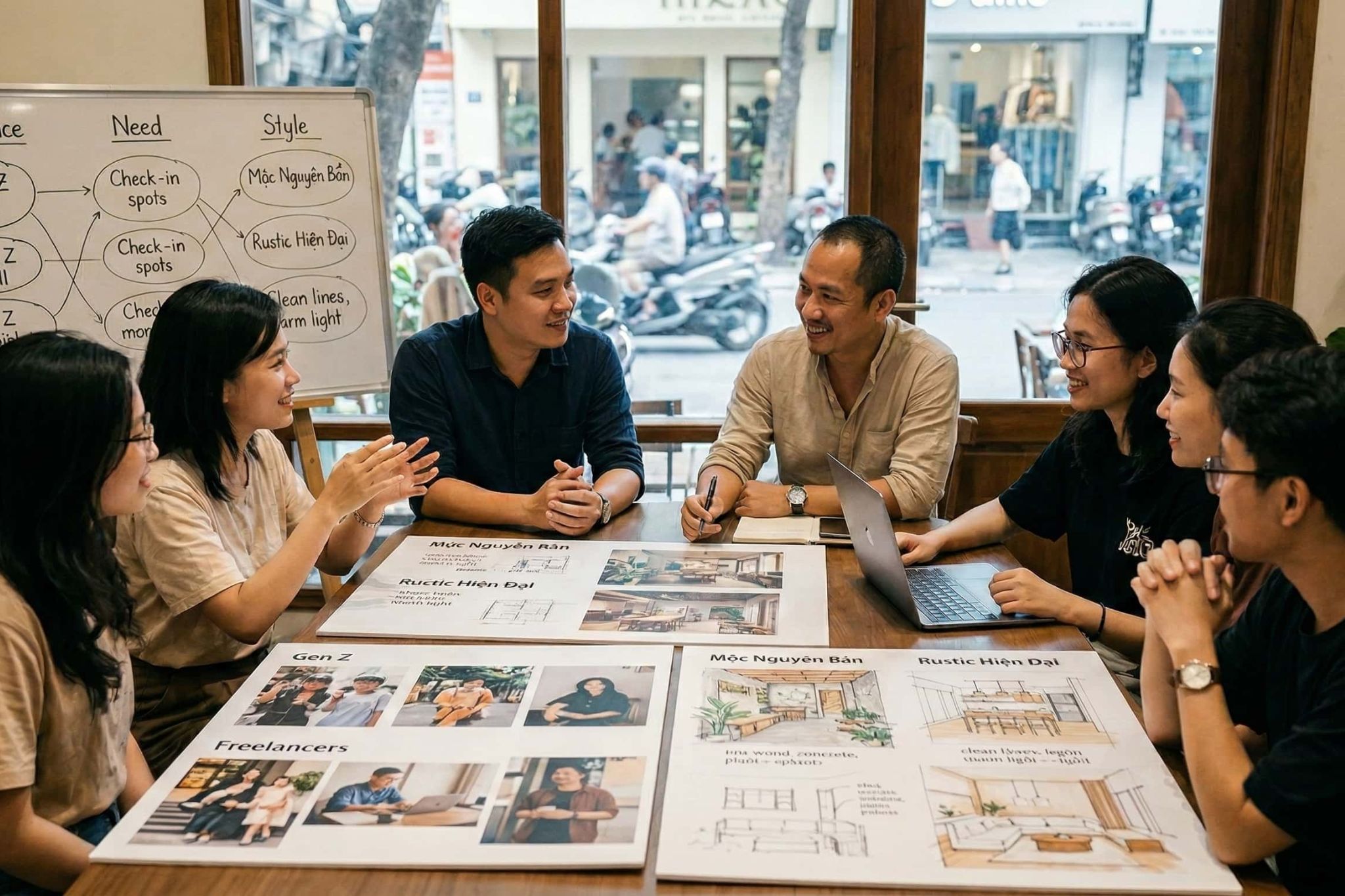 Quy trình thiết kế thi công quán cafe Rustic